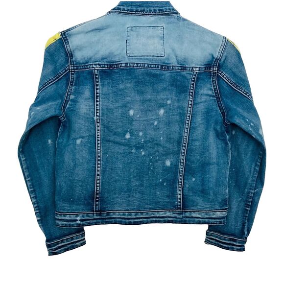 Waimea Youth Size L Distressed Denim Cotton Jean Button Up Jacket - Picture 6 of 9